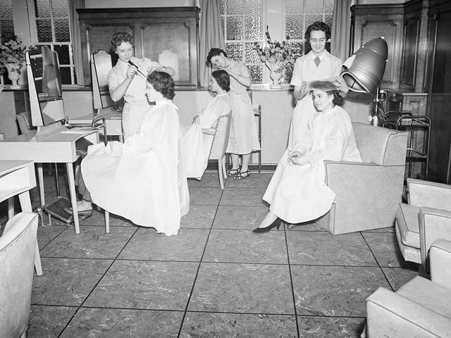 Jenners Hairdressing Salon, which could accomodate up to 10 clients, in November 1955.