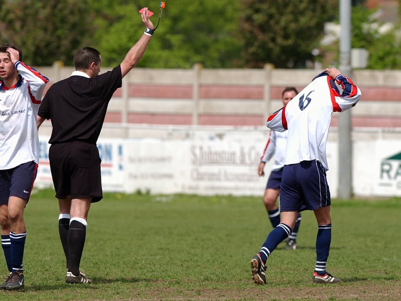 Adrian Fuller sent off for CJ Glass (2005).