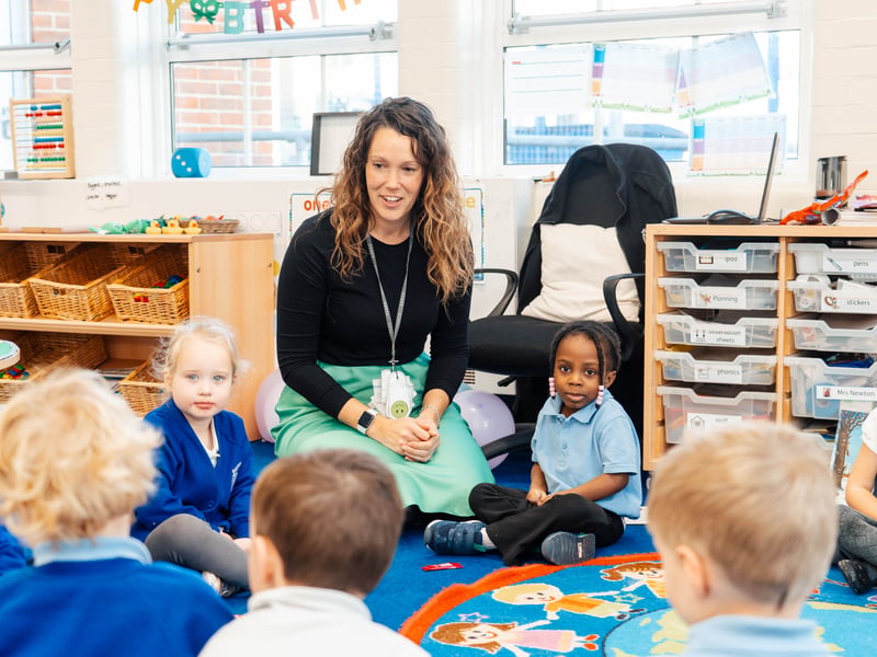 Westover Pre-School, in Portsmouth, has celebrated its first birthday.
Pictured: Sarah Newton with some of the children at the pre-school.
Picture: Matthew Clark