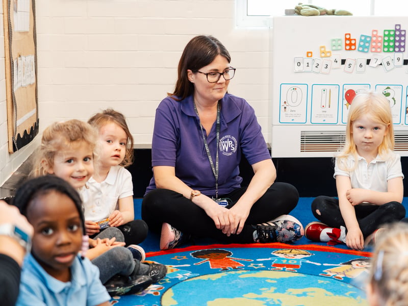 Westover Pre-School, in Portsmouth, has celebrated its first birthday.
Pictured: Claire Dumper with some of the children at the pre-school.
Picture: Matthew Clark