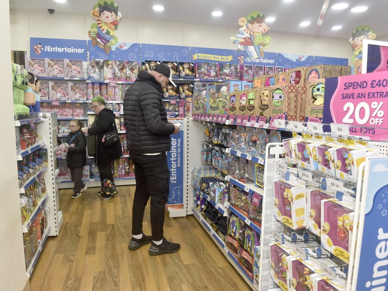 Customers peruse the array of toys on offer at The Entertainer in Gunwharf.