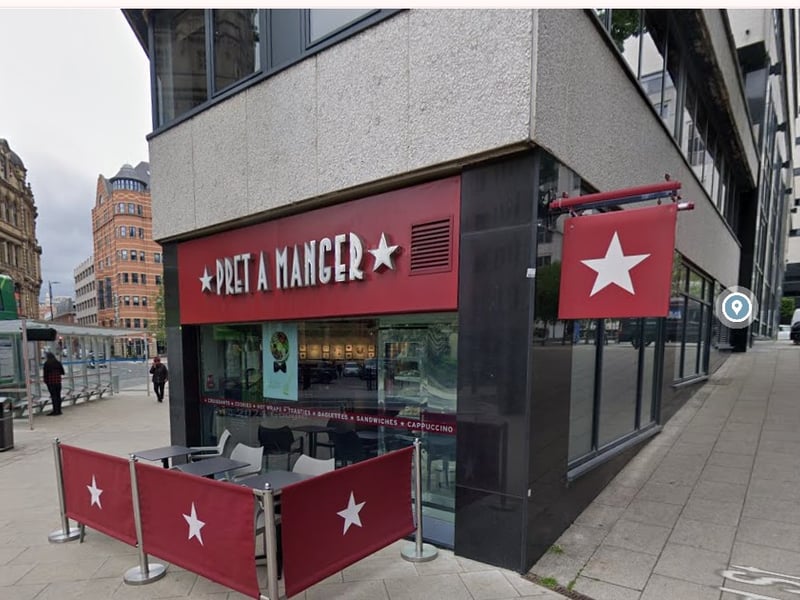 Pret A Manger in Infirmary Street, City Centre was awarded a 5 star food hygiene rating on November 11.