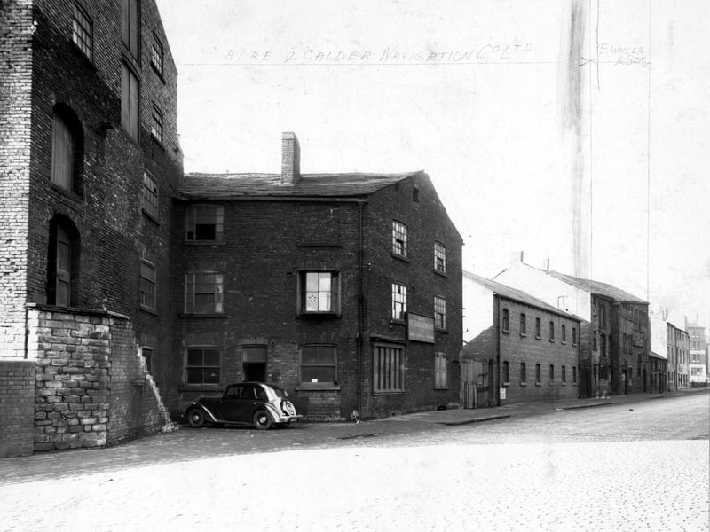The mills and factories on East Street in November 1948. Two of the buildings being 'James Richardson and Co.', and 'E.Wooler and Son'.