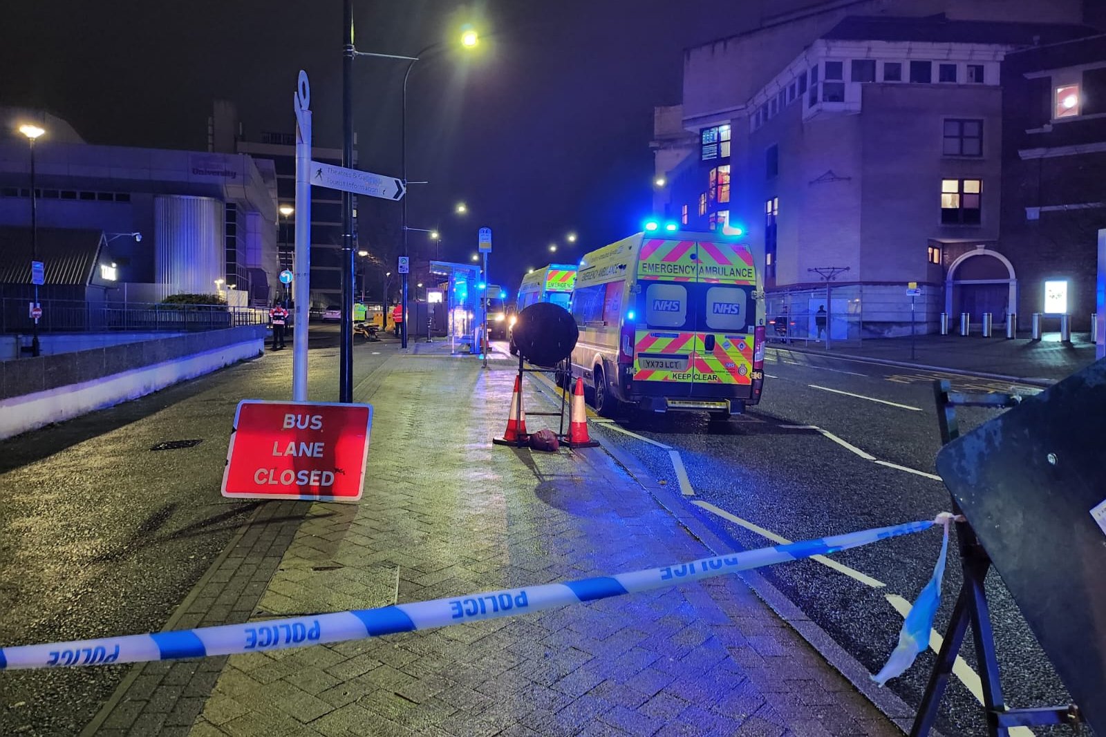 Pictures show major road sealed off over police incident