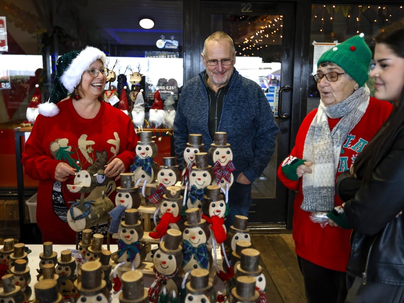 Diane and Gary Evans on the Wood Creations stall. Picture: Chris Moorhouse (301125-20)