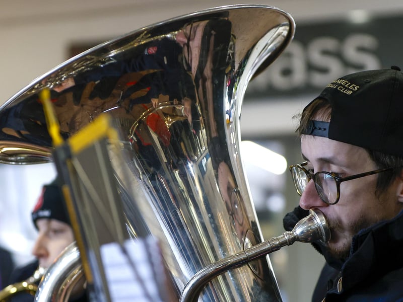 Tuba player Tom Still in the Salvation Army Band. Picture: Chris Moorhouse (301125-24)
