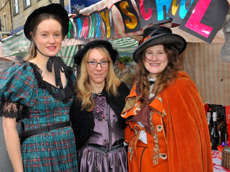 Emma Dunnett, Carly Wilson and Annabelle Gabb at the Askwith Primary School tombola stall.
