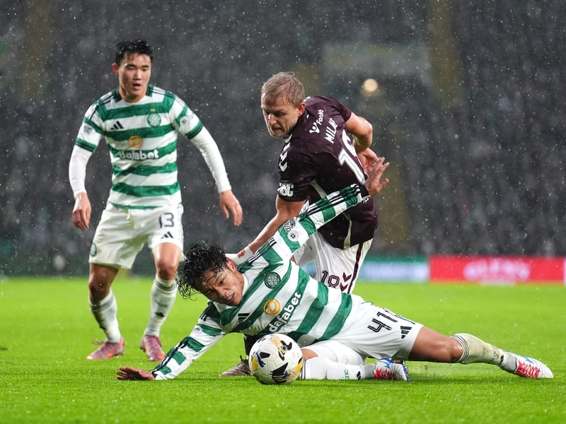 One of Celtic's more dynamic players in the first half when they largely controlled the game without doing anything special. Wasn't unable to unpick a well-organised Hearts backline. 5