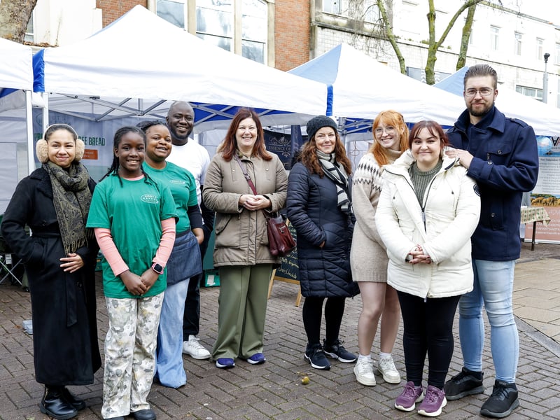 Group picture of entrepreneurs. Small Business Taster Christmas Market. Entrepreneurs showed off their products at a Portsmouth City Council and Portsmouth Creates initiative in Commercial Road, Portsmouth
Picture: Chris Moorhouse (301125-09)