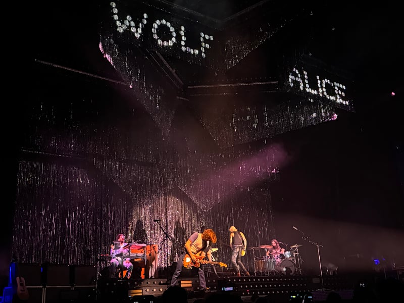 The band finished their main set with 'Smile'.
