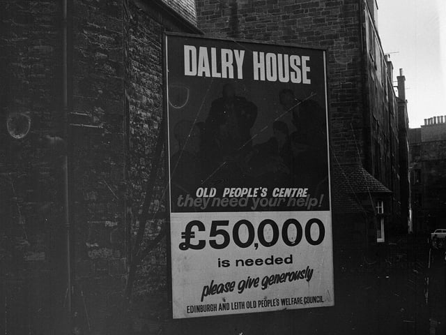 Raising cash to turn Dalry House into an Old People's Welfare centre in October 1964.