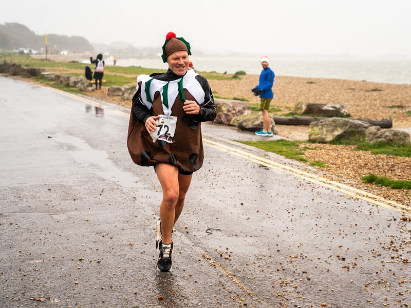 People braved the weather to take part in the Gosport Rotary Club's Christmas Pud 5k at Stokes Bay this weekend. 

Pictured: People taking part in the fun run. 


Picture: Alec Chapman