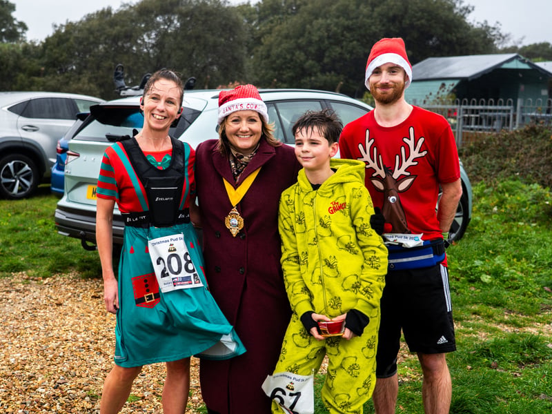 People braved the weather to take part in the Gosport Rotary Club's Christmas Pud 5k at Stokes Bay this weekend. 

Pictured: People taking part in the fun run. 


Picture: Alec Chapman