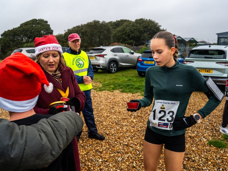People braved the weather to take part in the Gosport Rotary Club's Christmas Pud 5k at Stokes Bay this weekend. 

Pictured: People taking part in the fun run. 


Picture: Alec Chapman
