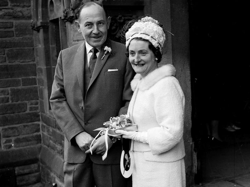 The Beech-Cook wedding in Dalry Congregational Church n March 1963.