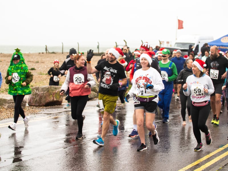 People braved the weather to take part in the Gosport Rotary Club's Christmas Pud 5k at Stokes Bay this weekend. 

Pictured: People taking part in the fun run. 


Picture: Alec Chapman