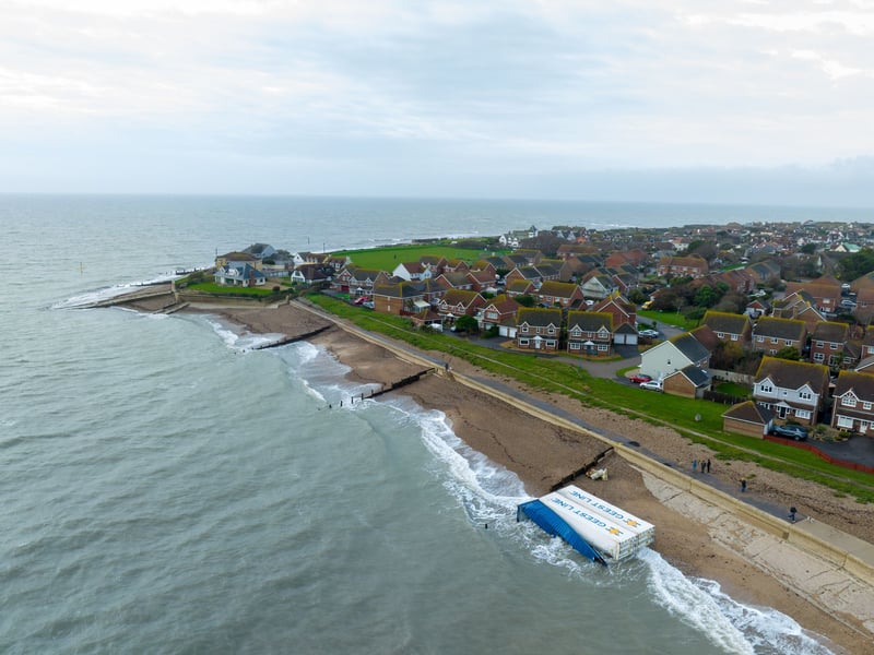 Shipping containers washed up in Selsey after falling off a cargo ship off the Isle of Wight.