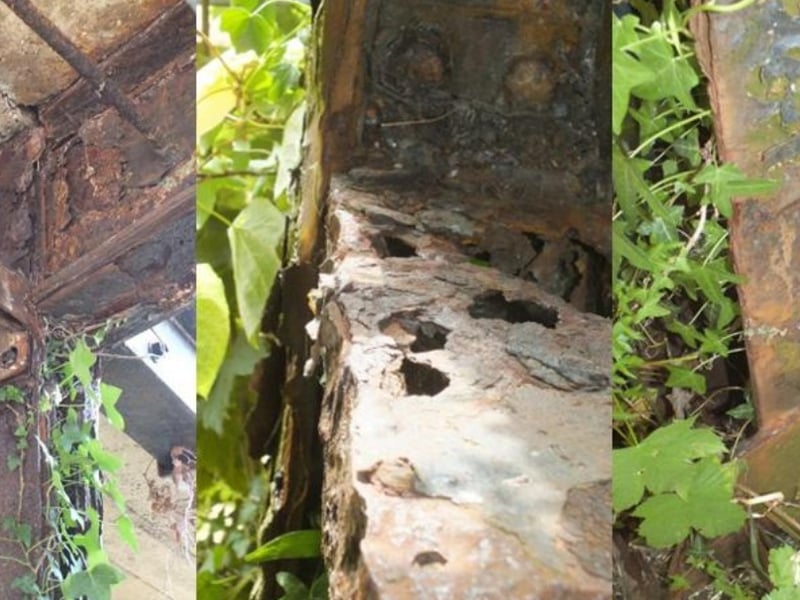 Havant railway station footbridge: Pictures show rust and corrosion
