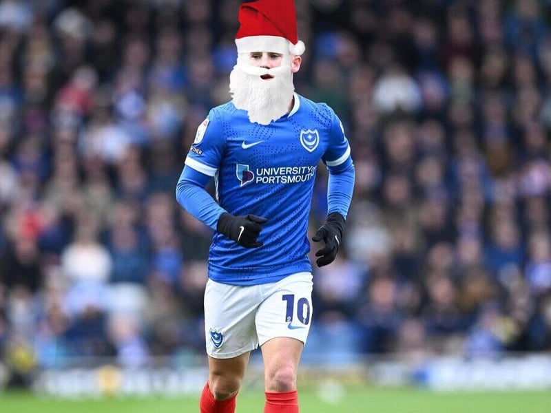 Clue: This current Pompey player might prefer his Christmas dinner cooked on the barbecue!