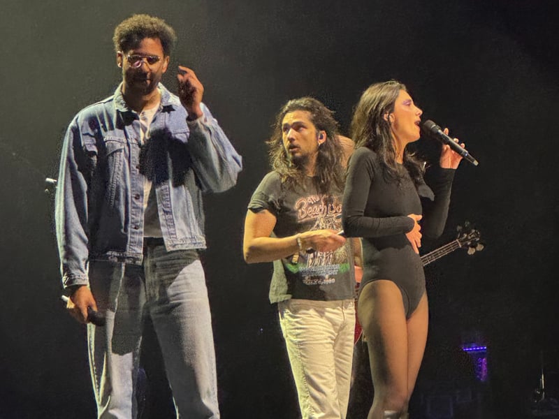 There was room in the set for songs from all four of the bands Mercury Prize-nominated albums.