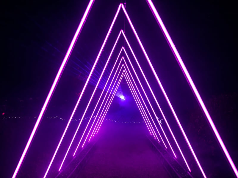 Pictured - Triangle tunnel of lights at Staunton Farm's Enlightened Christmas light trail

Photos by Alex Shute