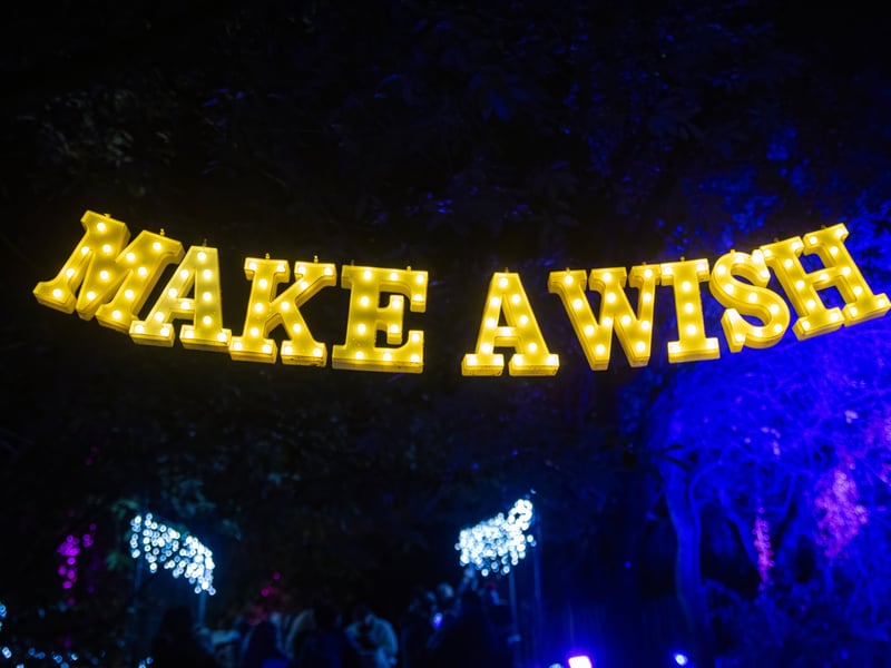 Pictured - The Make a Wish Station ay Staunton Farm's Enlightened Christmas light trail

Photos by Alex Shute