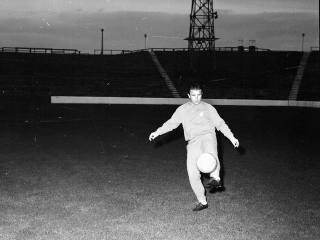 Puskas of Real Madrid trains at Easter Road on October 6, 1964.