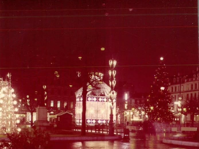 Glasgow City Christmas lights from the 1960s at George Square, from the photographers Bryan & Shear Ltd collection