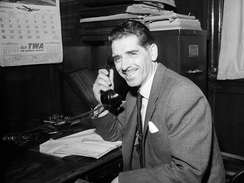 New Hibs manager Walter Galbraith at Easter Road in December 1961.