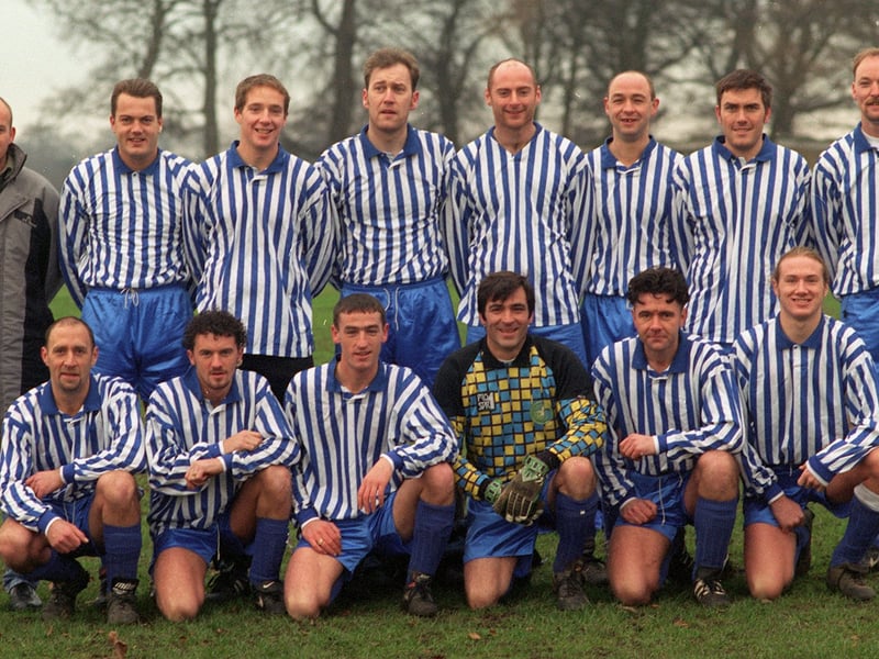 Beeston Hill Social pictured in January 1996. Back row, from left, are Mark Preer, Andy Brown, Ian Dawson, Ian Falconer, Bob Render, Cliff Hunter, Shaun Ward and Val Hudson. Front row, from left, are Mark Hudson, Steve Hainsworth, Jacob Conlon, Paddy Brennan, Dave Hallas and Dave Dickenson.