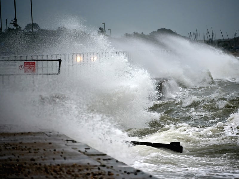 This fantastic picture by Alison Treacher shows the waves at Stokes Bay in Gosport.