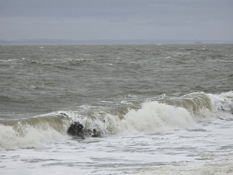 Stormy seas at Hayling Island on Tuesday, December 9.
