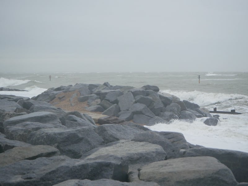 Dark skies over Hayling Island on Tuesday, December 9.