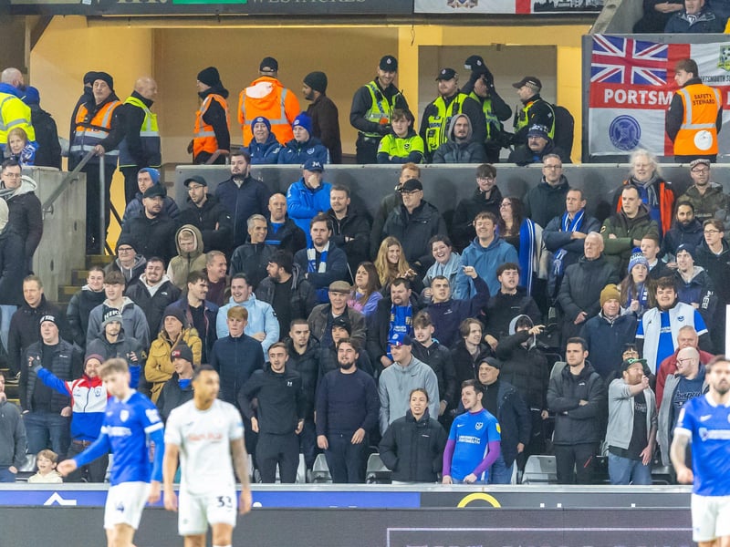 1,153 Pompey fans made the midweek trek to Swansea