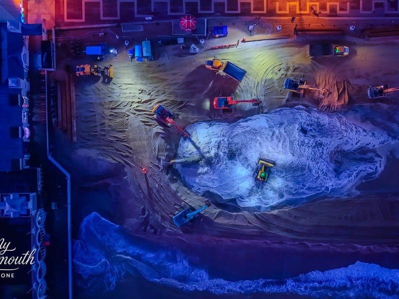 Night time working to double the size of Southsea Beach