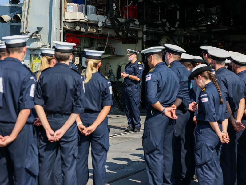 HMS Lancaster arrived in Bahrain for the final time today â ending one of the busiest and longest careers of any major British warship. Flying her decommissioning pennant, a ribbon-like White Ensign whose length reflects her 33 years of service, she sailed into harbour and powered down her engines.