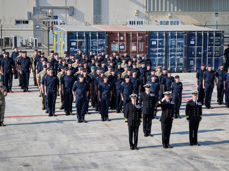 HMS Lancaster was the first ship on task in the Red Sea during heightened threat activity in December 2023, and completed numerous narcotics seizures totalling around £150 million.