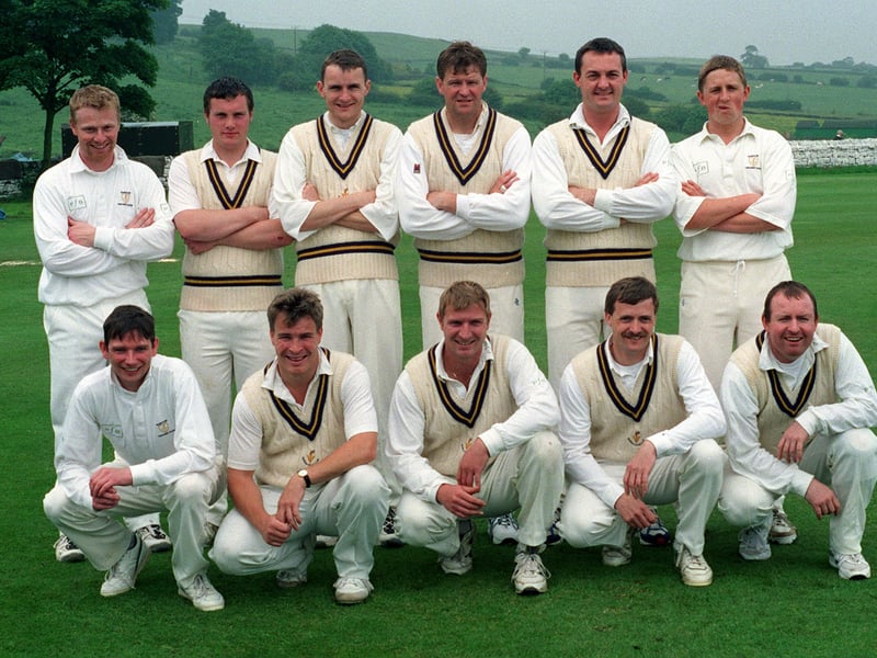 Rawdon CC pictured in June 1998. Back row, from left, are Mark Pearson , Sean Butler , Daren Murray , Martin Hines , Jamie Davey and Robert Atkinson. Front row, from left, are Craig Walsh , Andrew Percy , Bruce Percy (captain) , Andy Bastow and David Whittaker.
