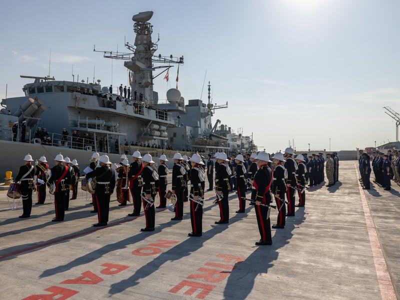 HMS Lancaster arrived in Bahrain for the final time on December 5, ending one of the busiest and longest careers of any major British warship.