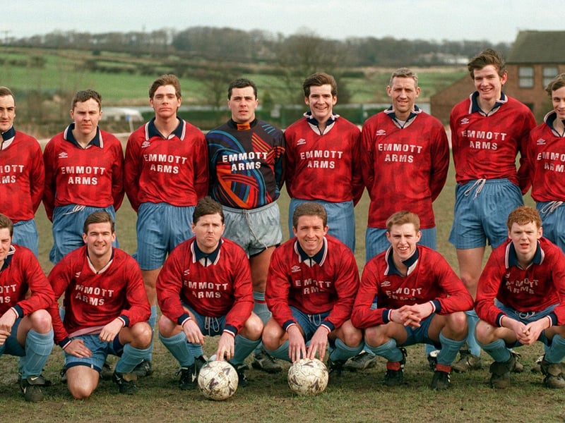 Rawdon Old Boys AFC, who played in the West Riding County Amateur League, pictured in March 1997. Back row, from left, are Stephen Stanhope, Lee Parr, Kevin Gilkes, Gary O'Connor, David Gilkes, Trevor Thorpe, Nathan Crocker and Gareth Reynolds. Front row, from left, are Darren Aurton, Andy Sellars, Joe McPhee, Paul Ayres, Stuart Clarke and Lee Poole.