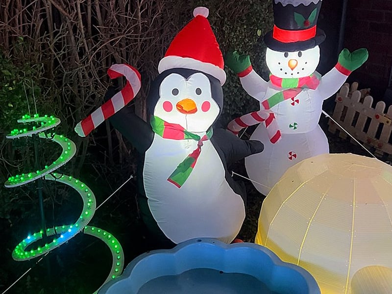 The Hodgson's family lights on Orchard Road in Crossgates.