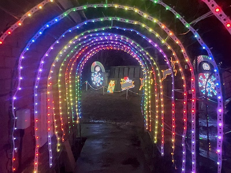 This beautiful arched walkway is in the Hodgson Family Lights in Cross Gates