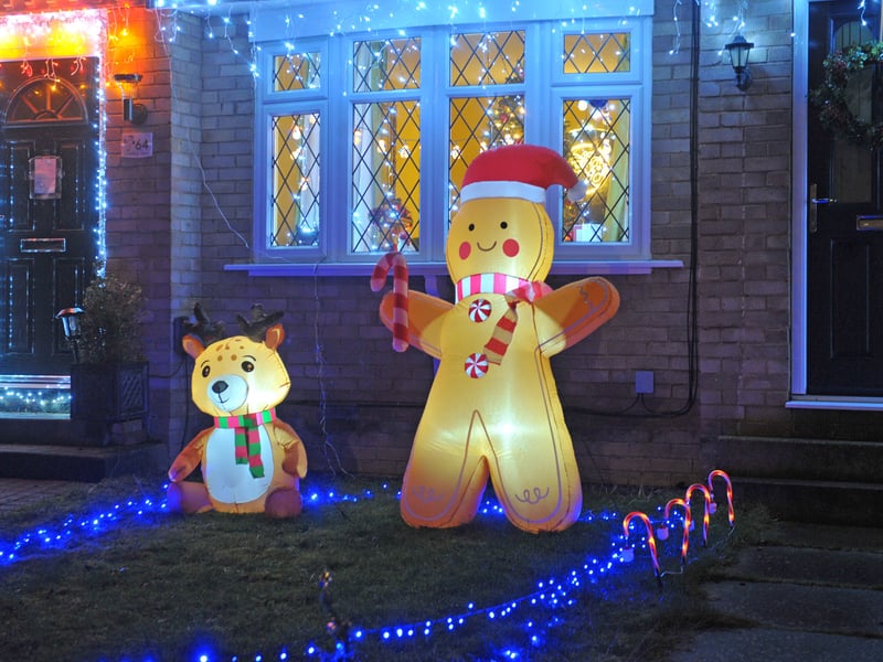 This house on Stone Brig Lane is welcoming Santa Clause with open arms.