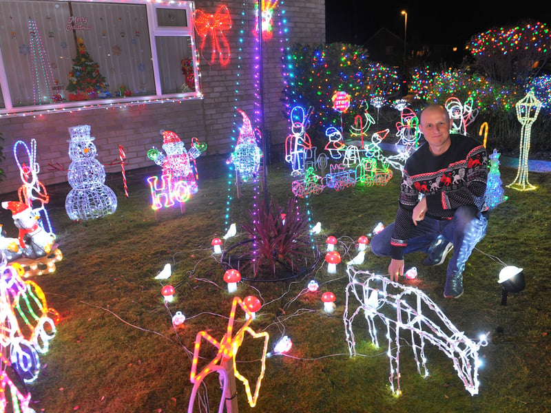 Nick Bond, who is raising money for the children's hospice Martin House, in his garden in Birkdale Drive, Alwoodley.