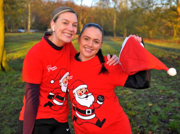The Santa Dash was organised by St Gemma's Hospice and held at five Parkrun events across Leeds.