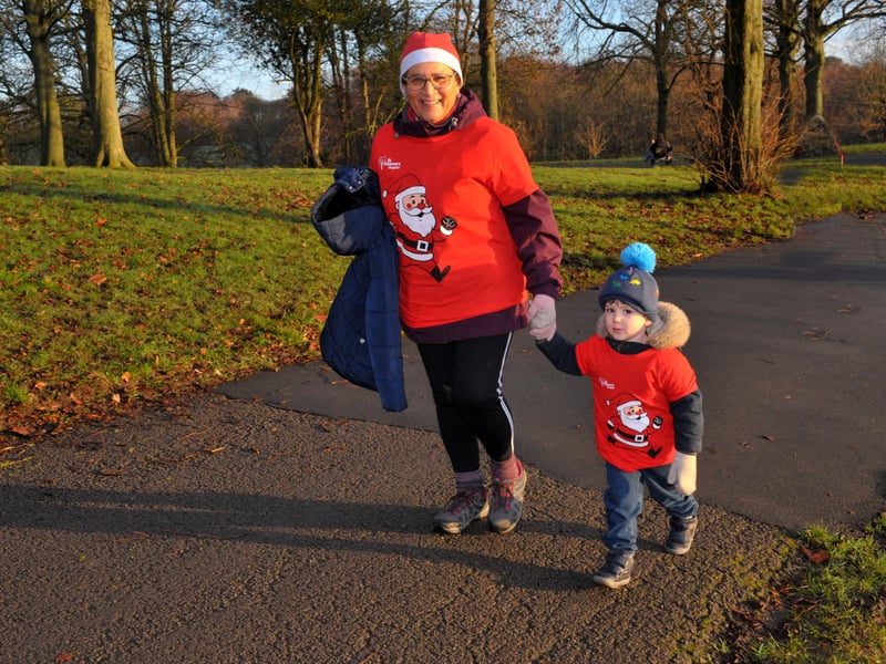 Angela Cliff and Haydn Shellcross take part in the walk through the beautiful confines of Roundhay Park.