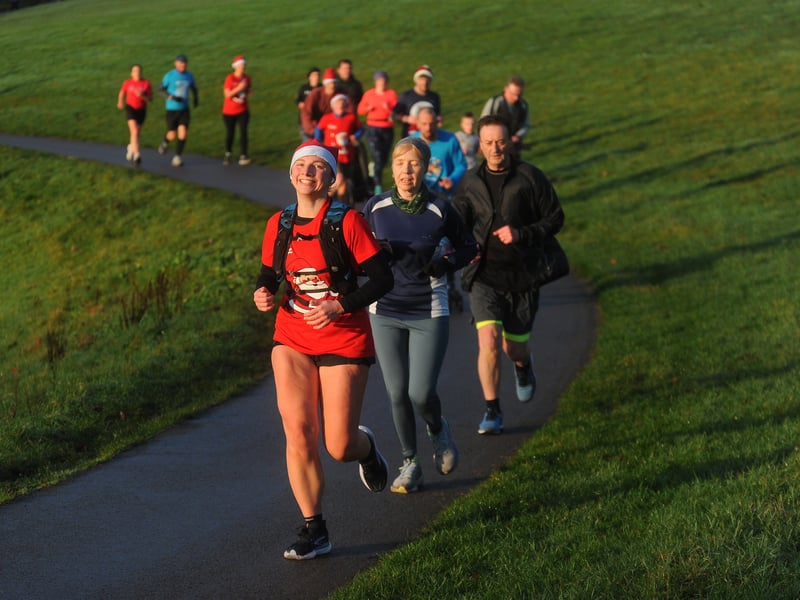 As well as Roundhay Park, the Santa Dash was held at Parkruns at Temple Newsam, Rothwell, Bramley and Woodhouse Moor.