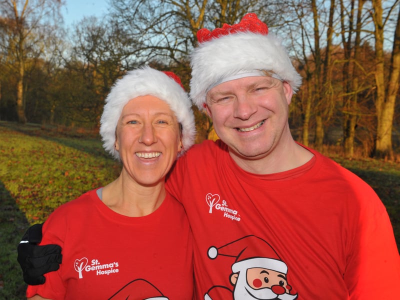 Nadine Davies and Paul Mitchell of Chapel Allerton taking part in the morning run.