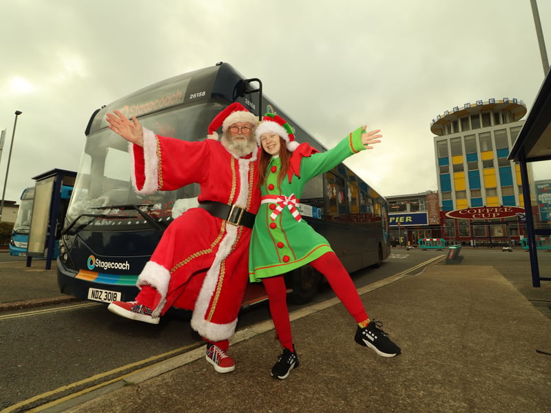 The popular annual Santa Bus from Stagecoach has returned - bringing festive cheer round the city all while raising money for charity.
