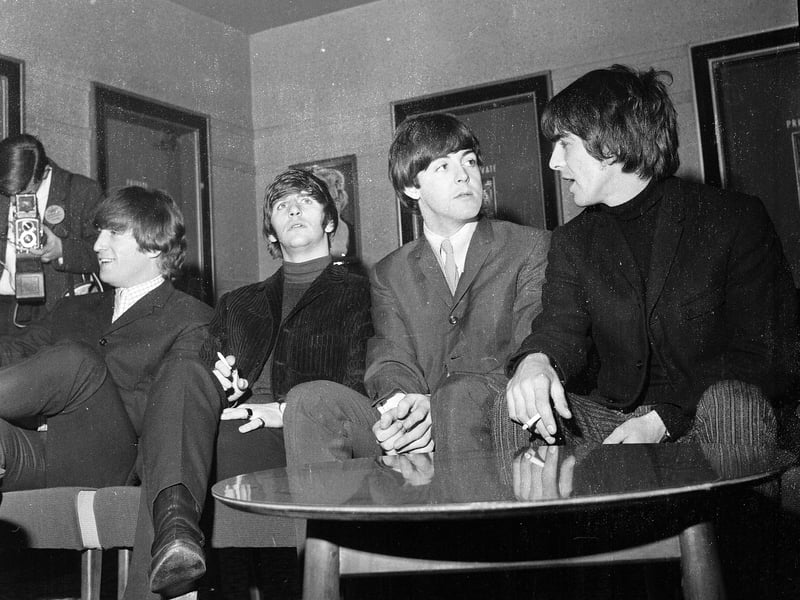 The Beatles before their show in the ABC Lothian Road in October 1964.